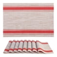 thumbnail image 1 of REGALWOVEN Placemats Set of 6 Vinyl Placemats for Kitchen Dining Table Decor Washable Heat Resistant Table Placemats Wipeable Table Mat Red 18*12in, 1 of 7