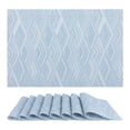 thumbnail image 1 of REGALWOVEN Placemats Set of 8 Placemats for Kitchen Dining Table Decor Heat Resistant Table Placemats Wipeable Table Mat Blue 18*12Inch, 1 of 1