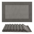 thumbnail image 1 of REGALWOVEN Placemats Set of 8 Placemats for Kitchen Dining Table Decor Washable Heat Resistant Dark Gray 18*12Inch, 1 of 1