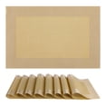 thumbnail image 1 of REGALWOVEN Placemats Set of 8 Placemats for Kitchen Dining Table Decor Washable Heat Resistant Gold 18*12Inch, 1 of 1