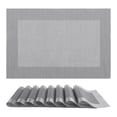 thumbnail image 1 of REGALWOVEN Placemats Set of 8 Placemats for Kitchen Dining Table Decor Washable Heat Resistant Silver Gray 18*12Inch, 1 of 1