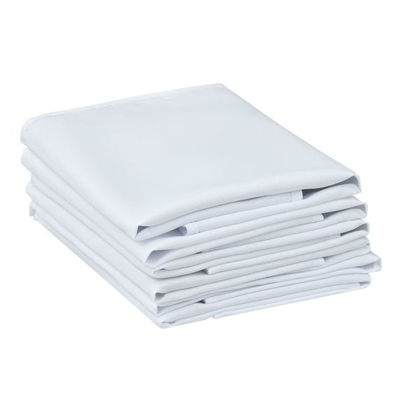 REGALWOVEN Polyester Napkins 6 Pack Cloth Napkins for Wedding Party Restaurant Dinner Parties White 18"x18"