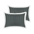thumbnail image 1 of REGALWOVEN Polyester Pillow Shams with Ruffles Pleated, 2 Pcs Envelope Closure Pillowcases, Grey Queen (20'x30'), 1 of 7
