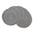 thumbnail image 1 of REGALWOVEN Rustic Placemats Set of 6 Placemats for Dining Table Decor Indoor Outdoor Washable Kitchen Table Mat Wipe Clean Black Gray 15*15in, 1 of 6