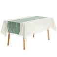 thumbnail image 1 of REGALWOVEN Rustic Tablecloth Cotton Linen Waterproof Table Cover with Tassels Green 55"x71", 1 of 5