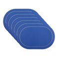thumbnail image 1 of REGALWOVEN Set of 6 Placemats, Faux Leather Placemats for Kitchen Dining Table Decor, Washable Heat Resistant Table Placemats Wipeable Table Mat Blue 18*12in, 1 of 7