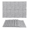 thumbnail image 1 of REGALWOVEN Set of 6 Placemats, Vinyl Placemats for Kitchen Dining Table Decor Washable Heat Resistant Table Placemats Wipeable Table Mat Light Gray 18*12in, 1 of 7