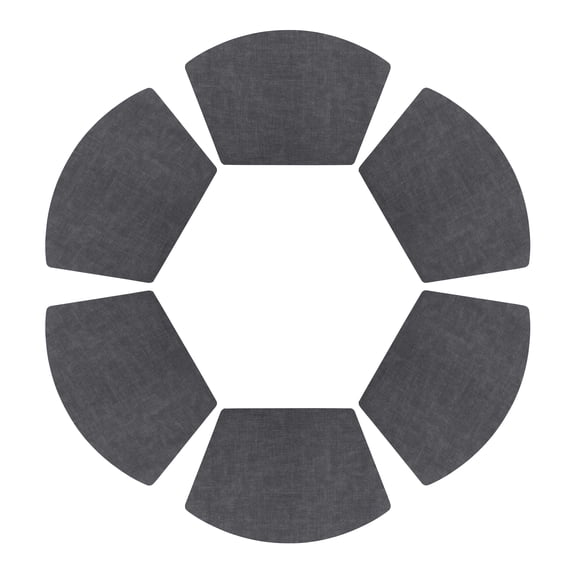 REGALWOVEN Set of 6 Faux Leather Placemats for Kitchen Dining Table Decor Washable Heat Resistant Table Placemats Wipeable Table Mat Black 19*12in