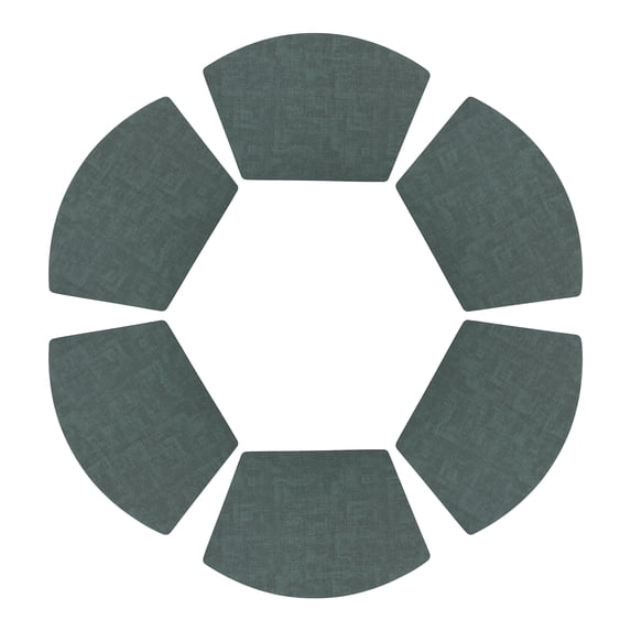 REGALWOVEN Set of 6 Faux Leather Placemats for Kitchen Dining Table Decor Washable Heat Resistant Table Placemats Wipeable Table Mat Green 19*12in