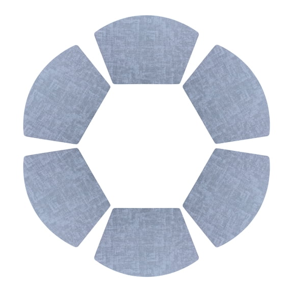 REGALWOVEN Set of 6 Faux Leather Placemats for Kitchen Dining Table Decor Washable Heat Resistant Table Placemats Wipeable Table Mat Light Blue 19*12in