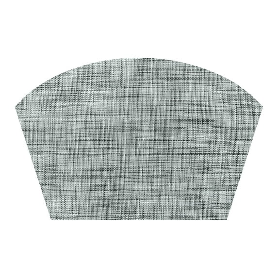 REGALWOVEN Set of 6 Placemats Washable Woven Scalloped Table Place Mats for Home Light Grey 18'x12'