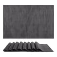 thumbnail image 1 of REGALWOVEN Set of 8 Placemats, Placemats for Kitchen Dining Table Decor Washable Heat Resistant Table Placemats Wipeable Place Mat Black Gray 18*12in, 1 of 7