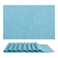 thumbnail image 1 of REGALWOVEN Set of 8 Placemats, Placemats for Kitchen Dining Table Decor Washable Heat Resistant Table Placemats Wipeable Place Mat Blue 18*12in, 1 of 7