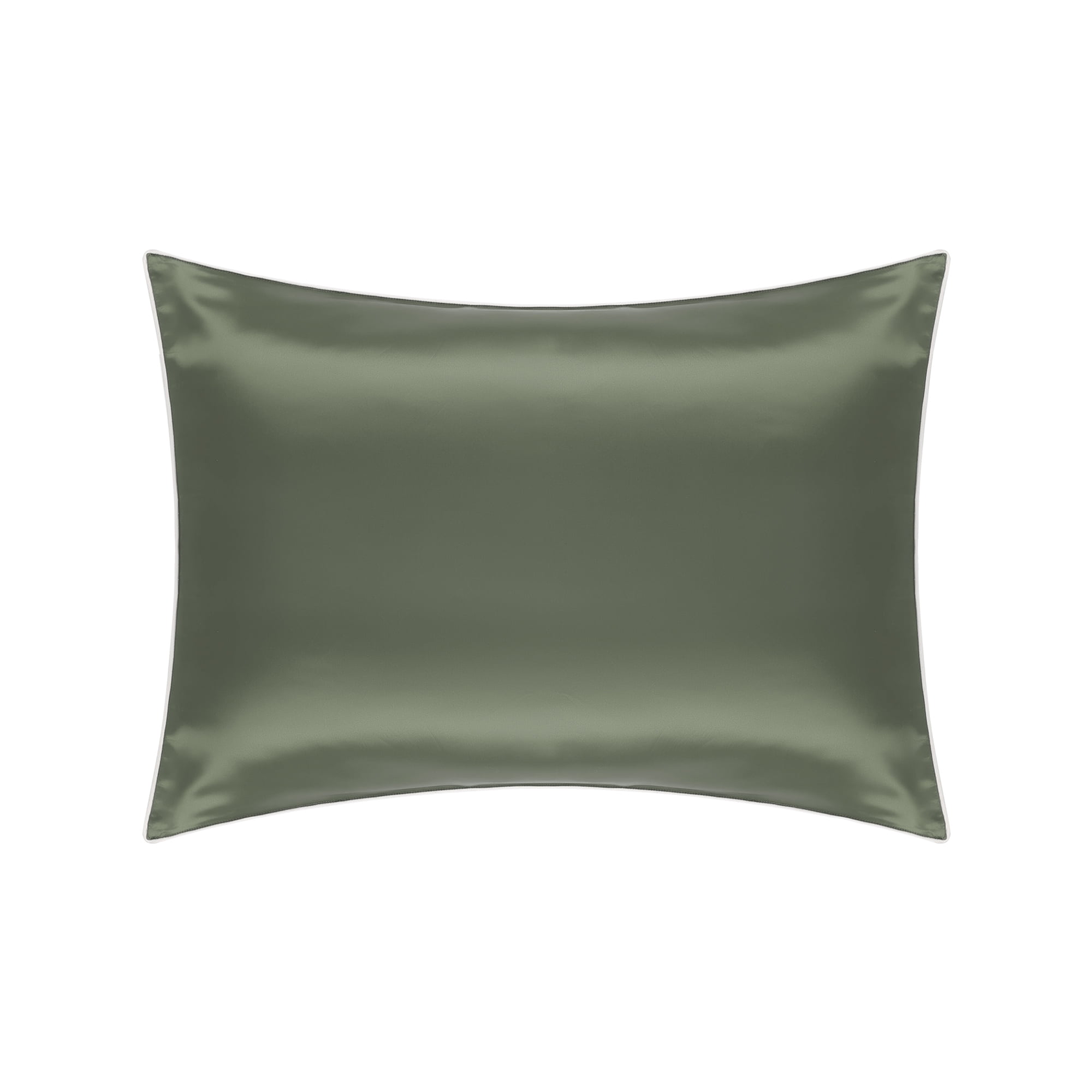 REGALWOVEN Silk Pillowcase Soft Queen Silk Pillow Cover with Envelope Closure Green Queen(20'x30')