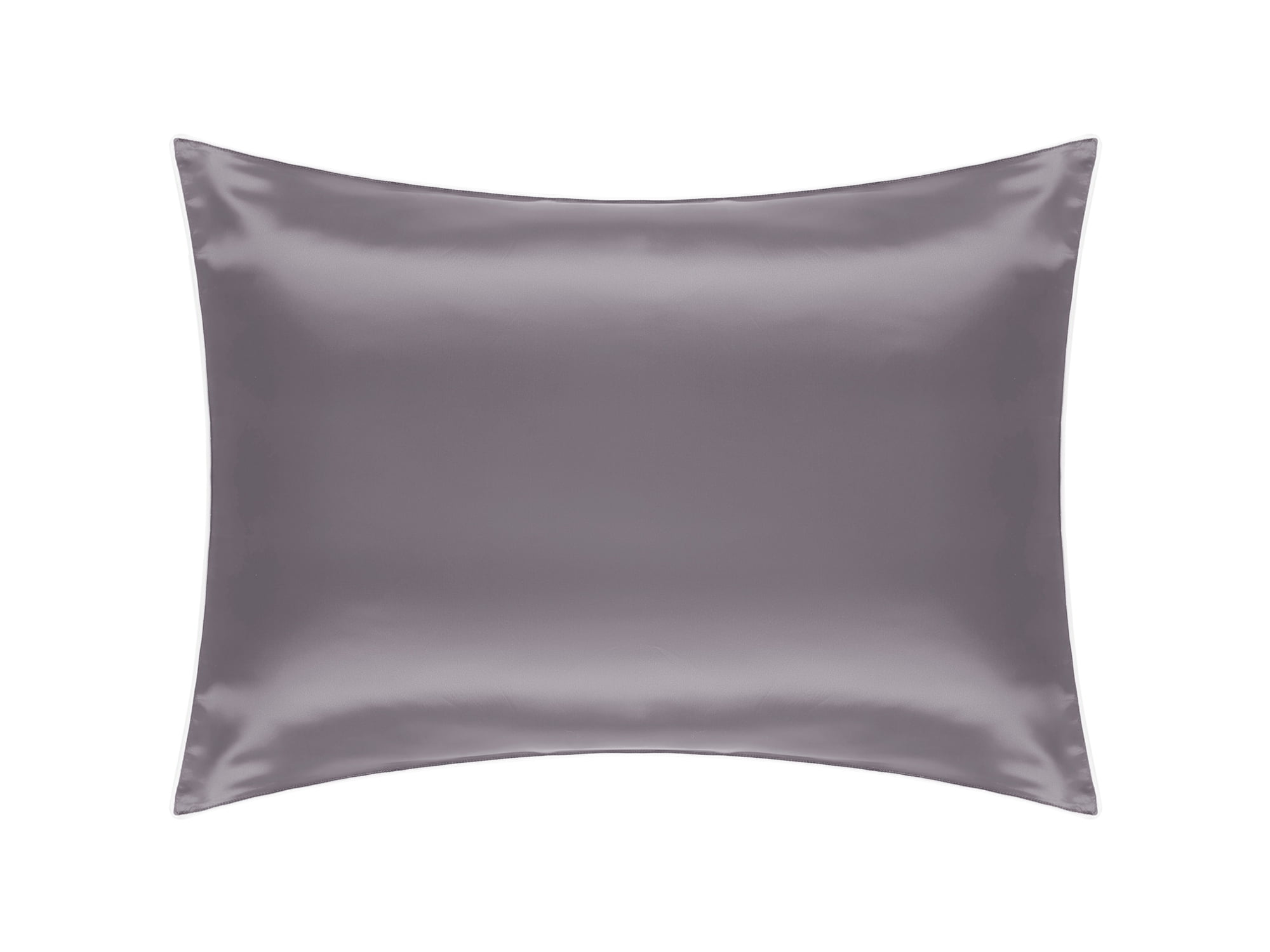 REGALWOVEN Silk Pillowcase Soft Queen Silk Pillow Cover with Envelope Closure Grey Queen(20'x30')