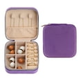 thumbnail image 1 of REGALWOVEN Travel Jewelry Box, Small Portable Plush Velvet Jewelry Organizer Case Storage for Girls Gifts Purple 10x10x5cm, 1 of 8