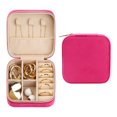 thumbnail image 1 of REGALWOVEN Travel Jewelry Box, Small Portable Plush Velvet Jewelry Organizer Case Storage for Girls Gifts Rose 10x10x5cm, 1 of 7