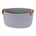 thumbnail image 1 of REGALWOVEN Woven Storage Basket, Shelf Closet Storage Bin for Blankets and Clothes Grey 10*6.5*5in, 1 of 6
