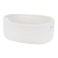 thumbnail image 1 of REGALWOVEN Woven Storage Basket with Handle, Shelf Closet Storage Organizer Bin for Blankets, Clothes, Shoes White 12.2*8*5in, 1 of 6