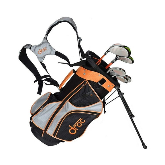 DROC - Dominic Series Right Hand 7 Pieces Golf Club Set and Golf Bag Ages 4 - 7 Boys