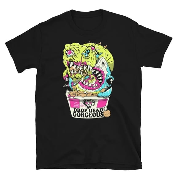 DROP DEAD, GORGEOUS Nom Nom Nom Classic Black T-Shirt Full Size S-5XL