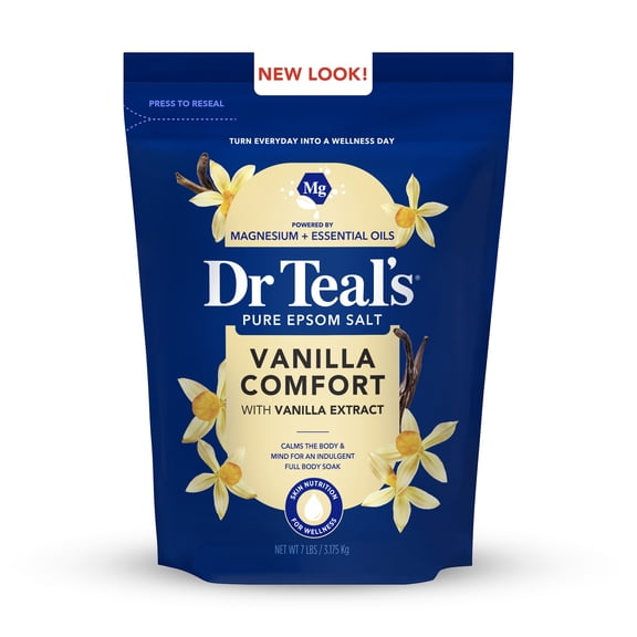 Dr Teal's Epsom Salt Magnesium Soak, Comfort Vanilla, 7 lbs.