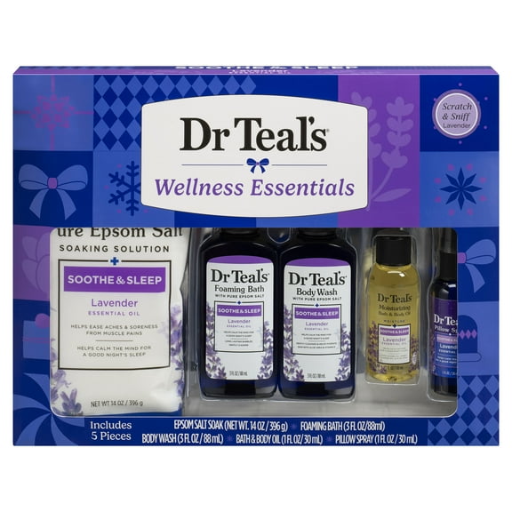 Dr. Teal's Soothe & Sleep Lavender Bath & Body Gift Set, 5 Piece