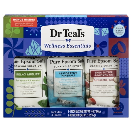 Dr Teal's Epsom Salt Wellness Sampler Gift Set, 3 Piece