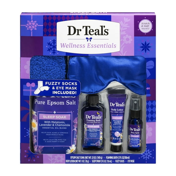 Dr Teal’s Sleep Bath Gift Set with Eye Mask & Socks, 6 Piece