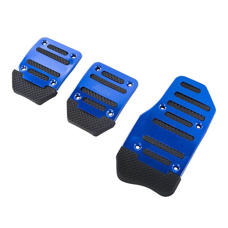 Aluminum Alloy Pedal Covers For Chevy Camaro 2016-2023 - No Drill Non-Slip Gas & Brake Pedal Covers, Blue (2-Piece Set)