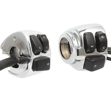 DRTBAC Motorcycle Chrome 1" 25mm Handlebar Turn Signal Control Switch For Harley for Sportster XL883 for Dyna for V-ROD for Softail 1996-2012