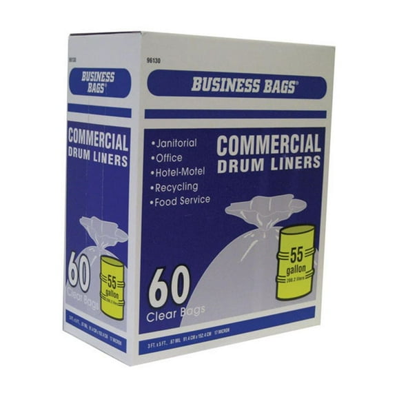 DRUM LINER CLR 55G BX60 (Pack of 1)