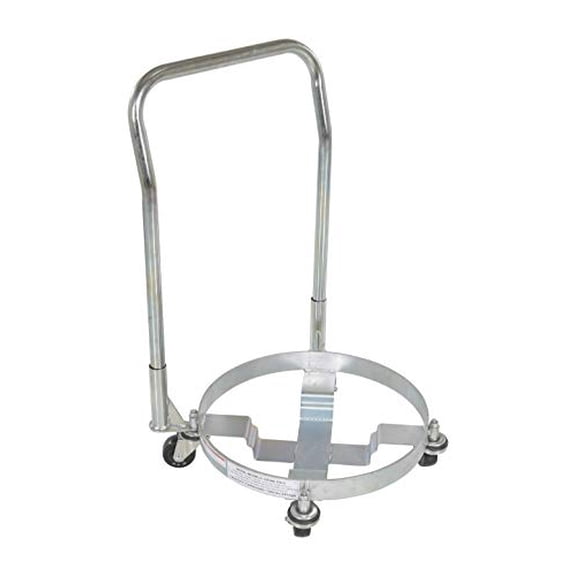 DRUM-TRI-H-HDL Steel Drum Dolly with Handle Three Tier 25 In. x 21 In. x 35 In. 900 Lb. Capacity Silver$$Tools