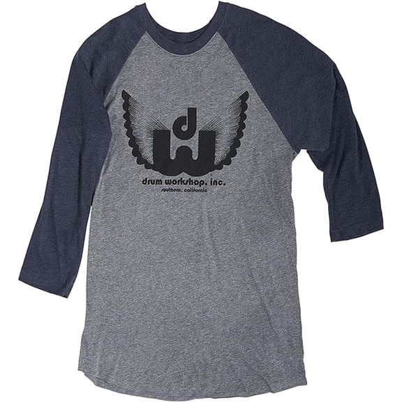 DRUM WORKSHOP PR25LSWING- DW Long Sleeve Wing Shirt- Size XXL Grey