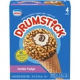 thumbnail image 1 of DRUMSTICK Vanilla Fudge Frozen Dairy Dessert Cones 4 ct Box, 1 of 12