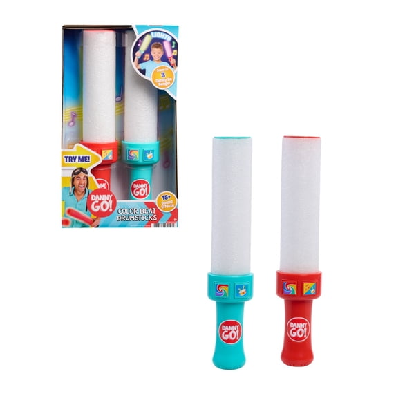 Danny Go! Color Beat Light-Up Musical Drumsticks Officially Licensed Toy for Kids Ages 3 and up