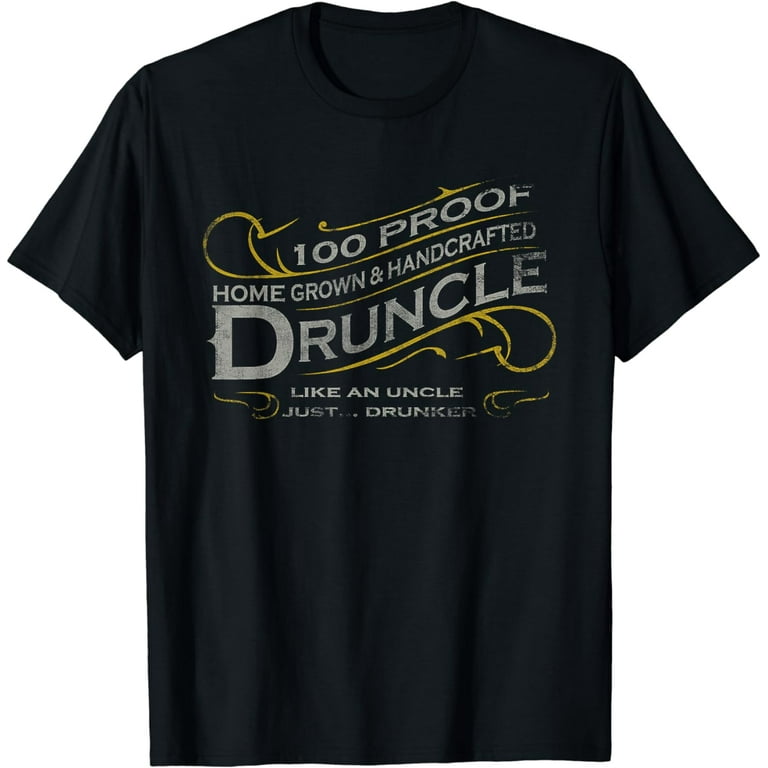 Druncle Vintage Weathered Whiskey Label Design T Shirt Druncle Vintage Weathered Whiskey Label Design T Shirt