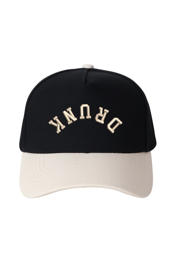 DRUNK 3D Puff Embroidered Patchwork Trucker Cap | Adjustable Unisex Snapback, Party Essential