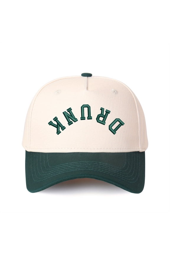 DRUNK 3D Puff Embroidered Patchwork Trucker Cap | Adjustable Unisex Snapback, Party Essential