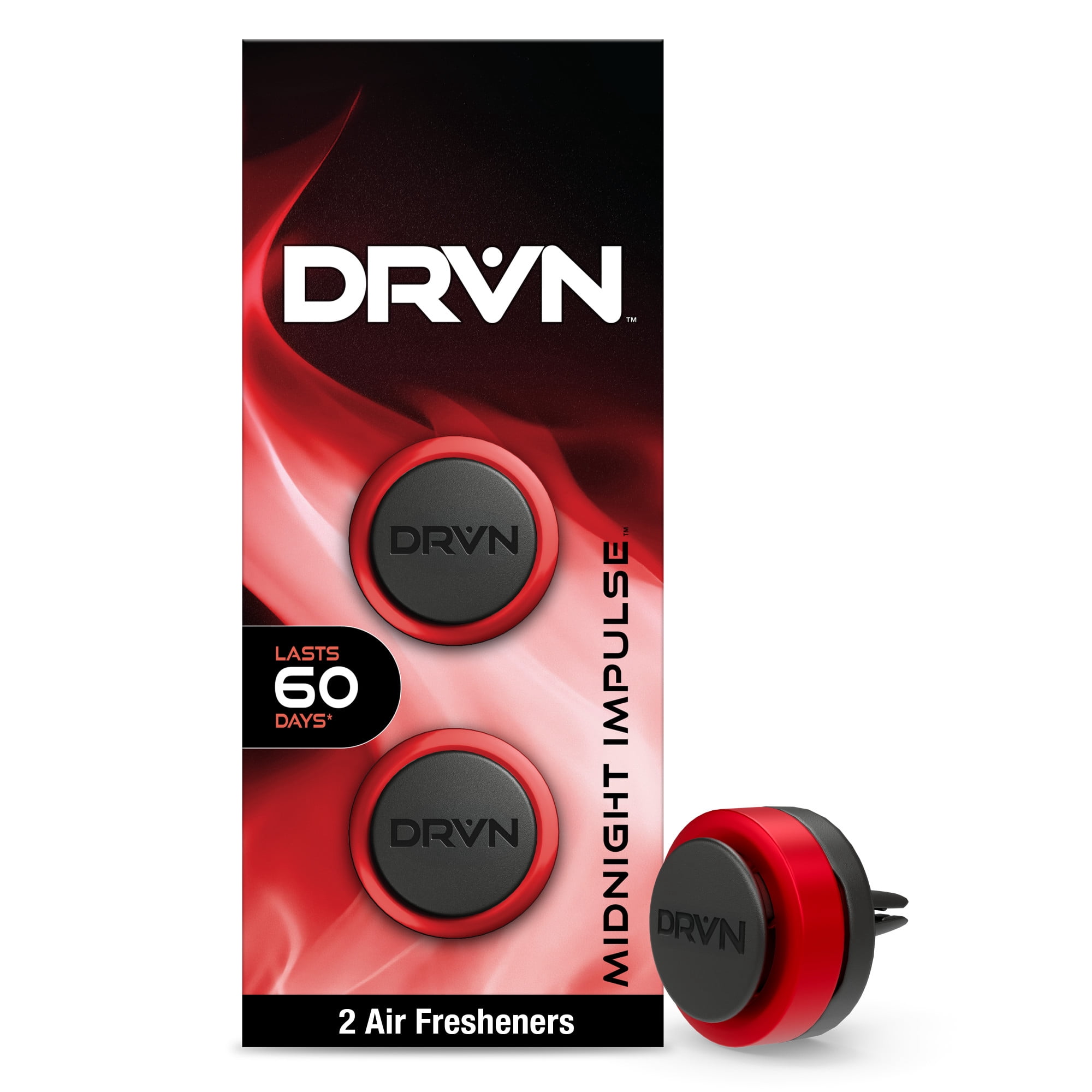 DRVN Mini Vent Clip Car Air Freshener, Midnight Impulse Scent (2