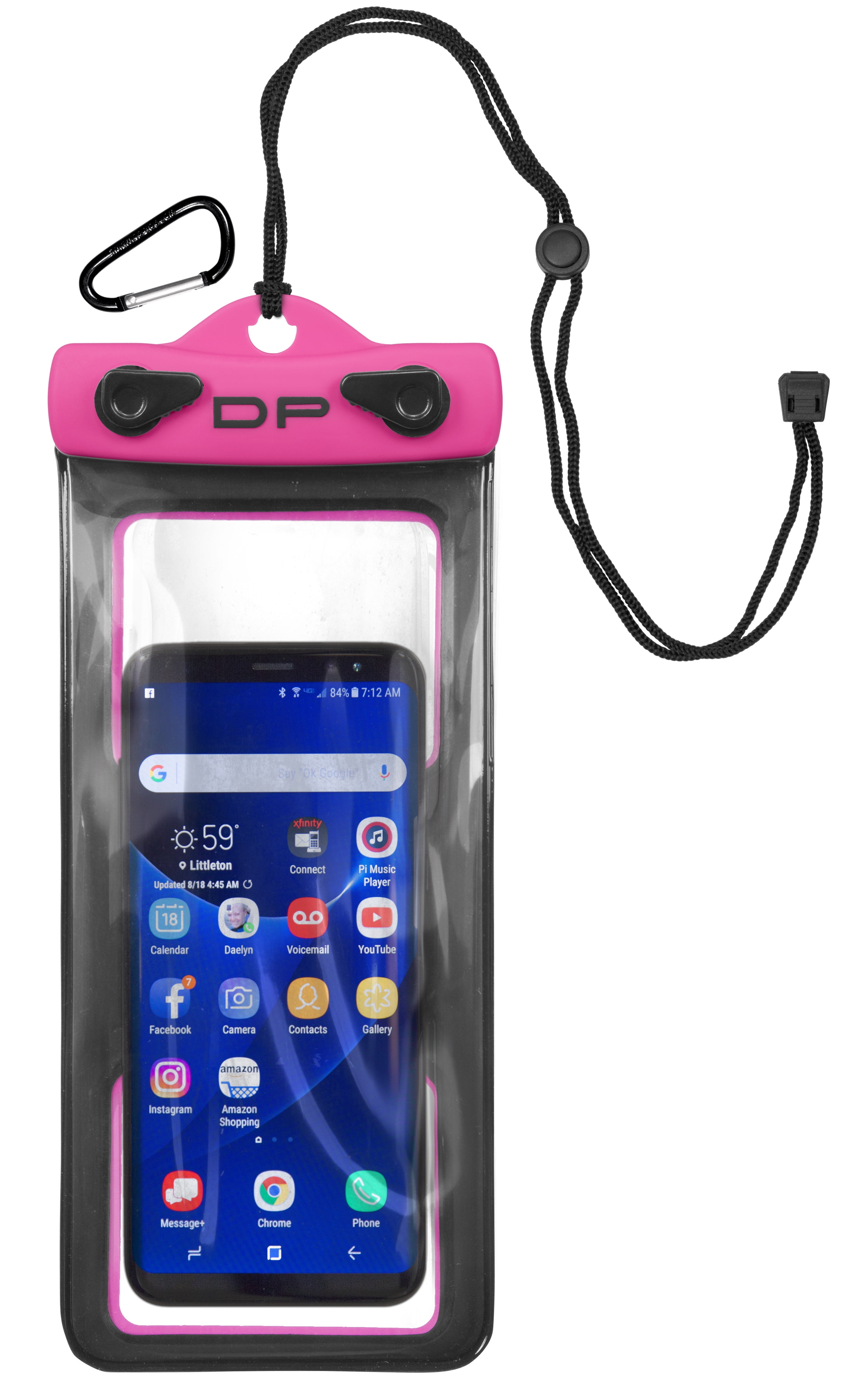 DRY PAK Waterproof Phone Case, 4 x 8, Hot Pink