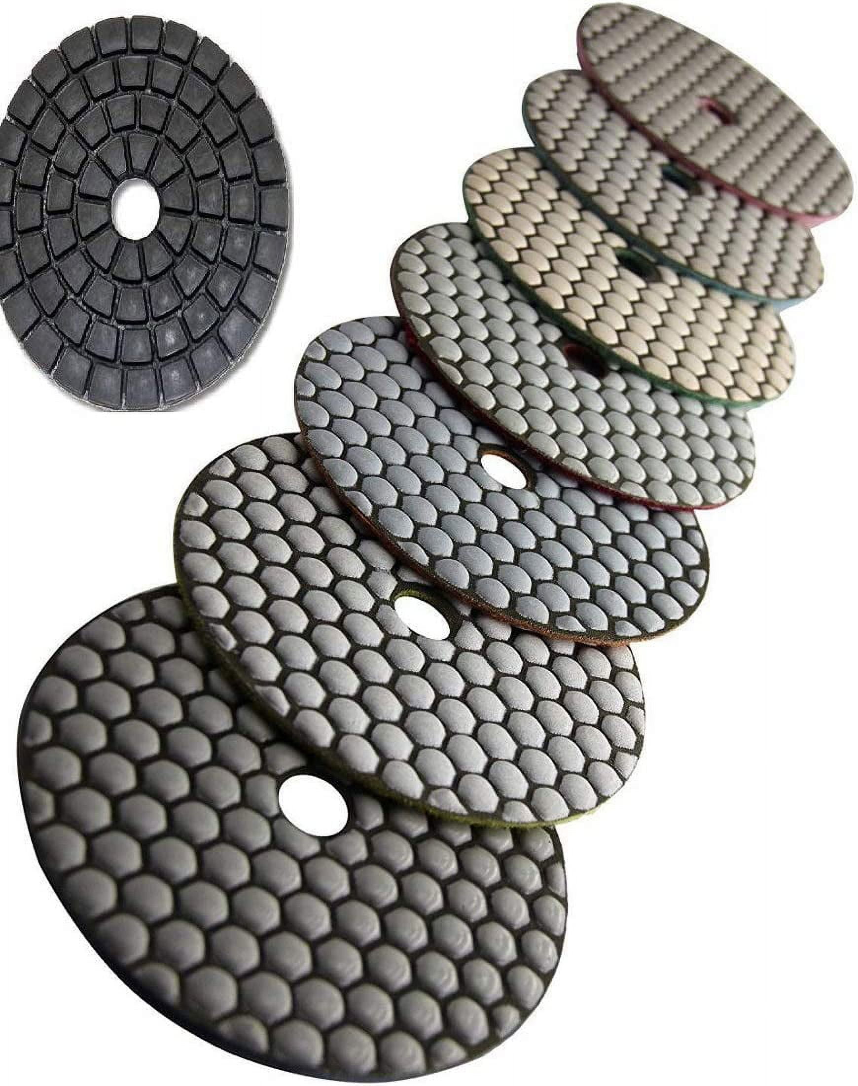 DRY Polishing Pad 12 + 2 Glaze Buff stone marble granite fabrication