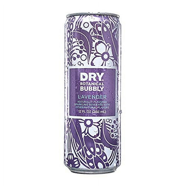 DRY Sparkling NonAlcoholic Lavender Botanical Bubbly I 4 Clean