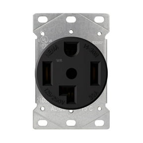Hyper Tough Flush Mount Dryer Outlet 30A 125-250V 4-Wire NEMA 14-30R UL Listed