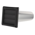 thumbnail image 1 of Deflecto Supurr-Vent Louvered 4-In. Dryer Vent Hood Kit with Collar and Aluminum Pipe (Black), 1 of 7