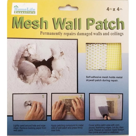 DRYWALL REPAIR PATCH Fix Dry Wall Hole Repair Ceiling Damage Metal Mesh 4x4"