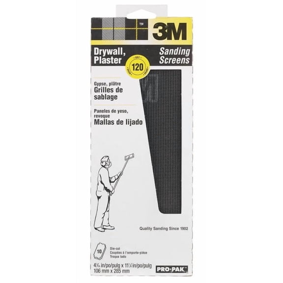 3M Drywall Sanding Screen - 120 Grit Silicon Carbide - Drywall Sandpaper Screen