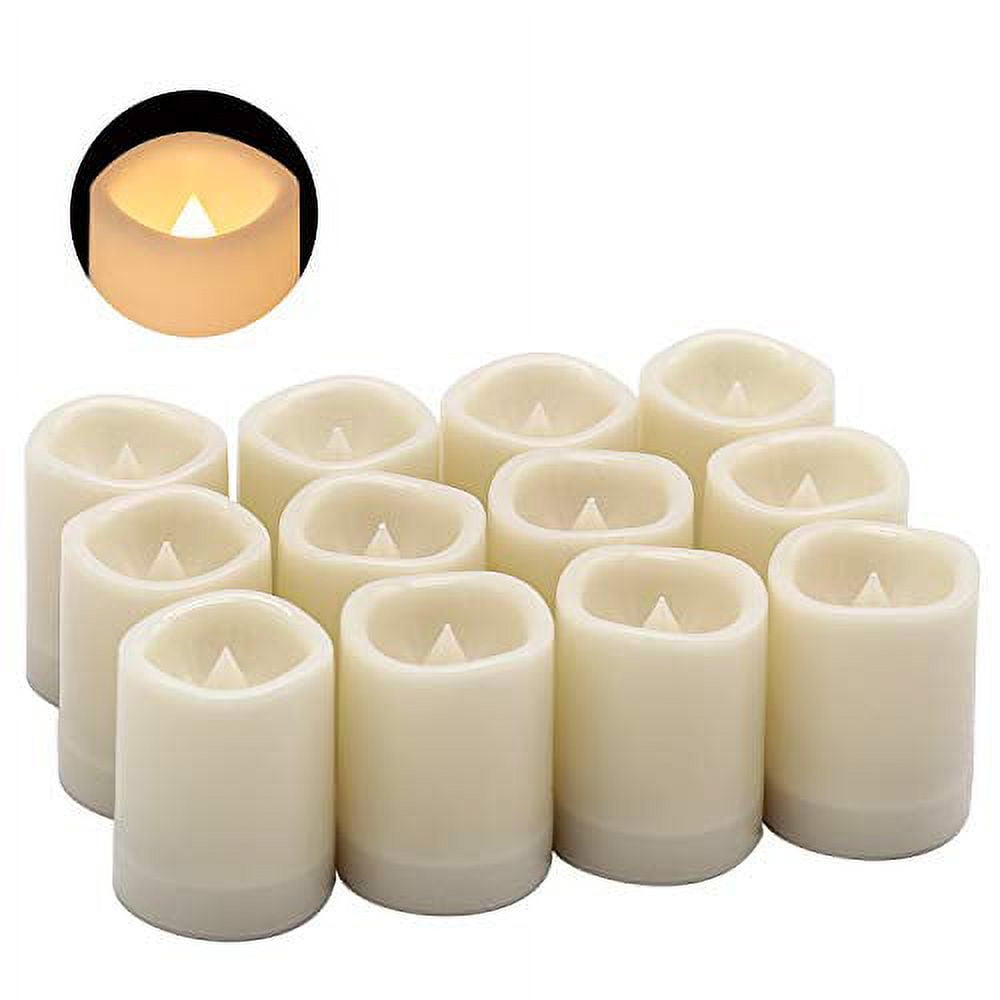 DRomance Outdoor Waterproof Flameless Votive Candles with Timer