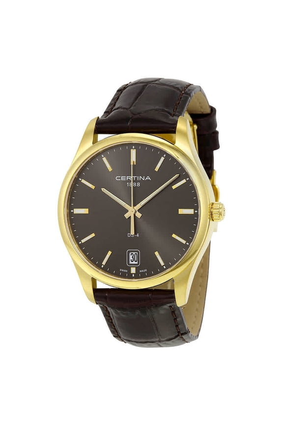 DS-4 Quartz Grey Dial Black Leather Mens Watch C022.610.36.081.00