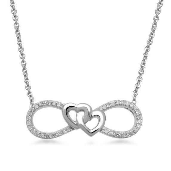 DS*.925 1/10CTTW INFINITY TWO HEART NECK